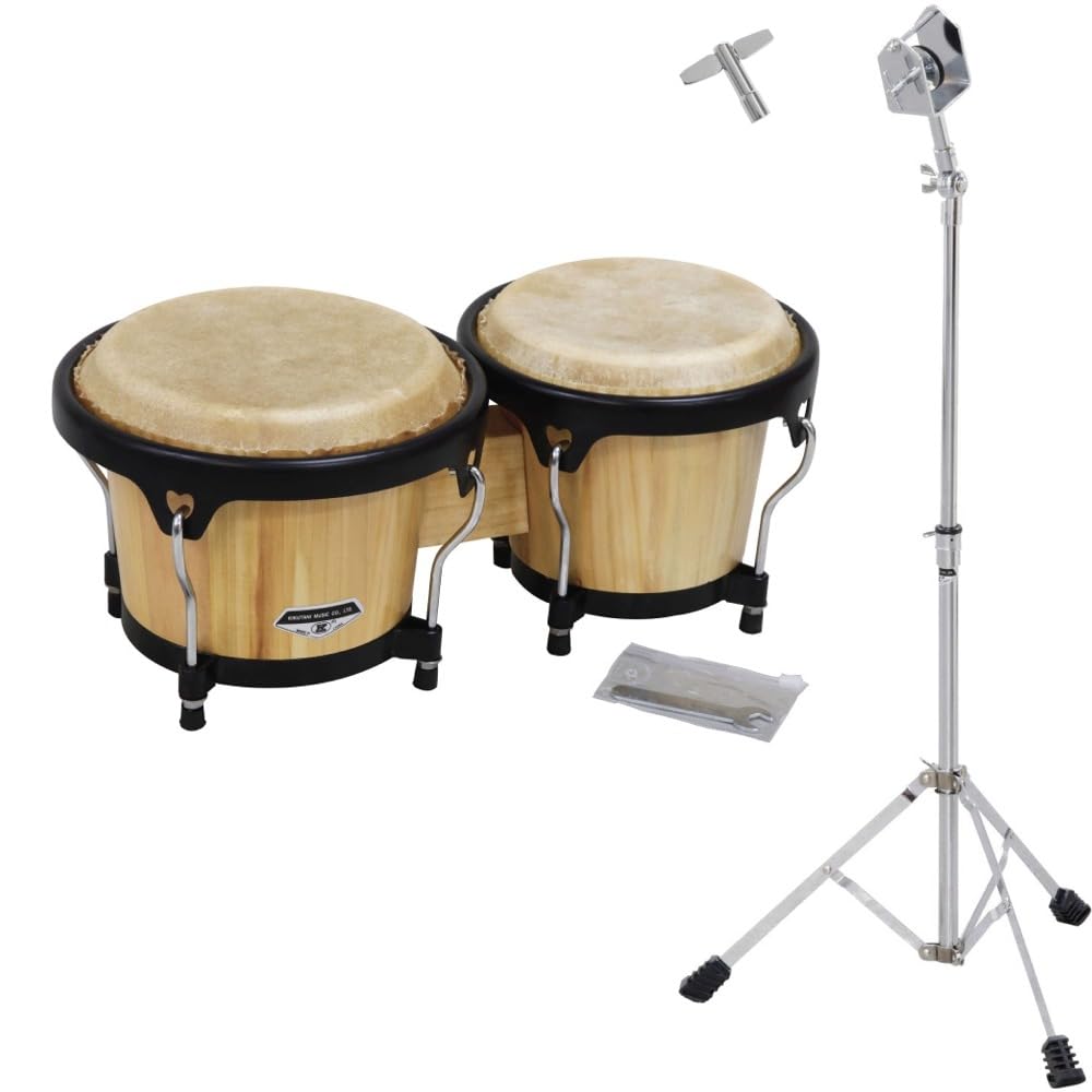 KIKUTANI MUSIC 木製ボンゴ スタンド付き Amazon | KIKUTANI キクタニ ボンゴ BG-10 + 純正スタンド BGS-1 +